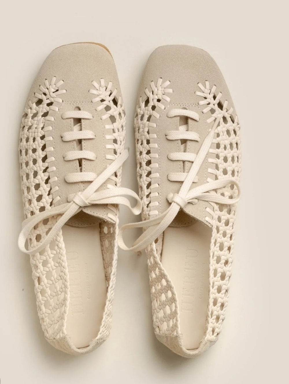 HEREU Studio Portiu Lace-Up Woven Sporty Shoes